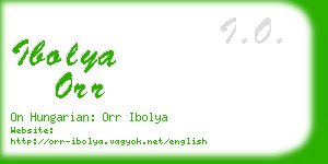 ibolya orr business card